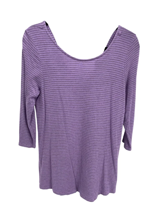 It's SO You Boutique Misses Size M/L Purple Print 3/4 BlouseMesh Shirts