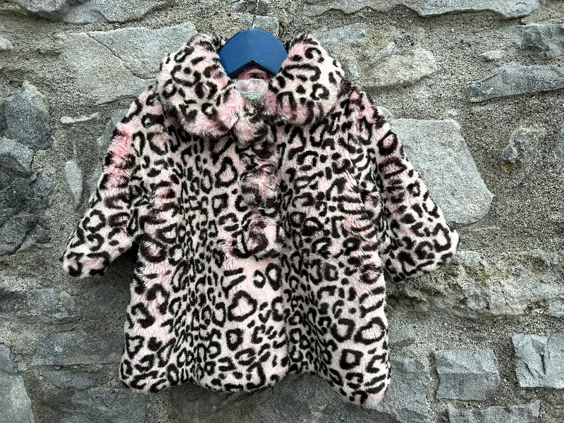 Statement Jackets90s pink leopard print faux fur   6m (68cm)