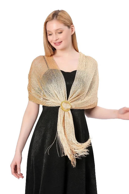 Wool JacketsPolyester Shawl with Tassels Clasp CJ0103