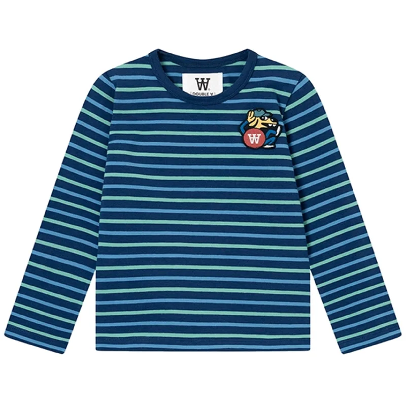 Wood Wood Navy stripes Kim Doggy Patch BlouseTunic Shirts