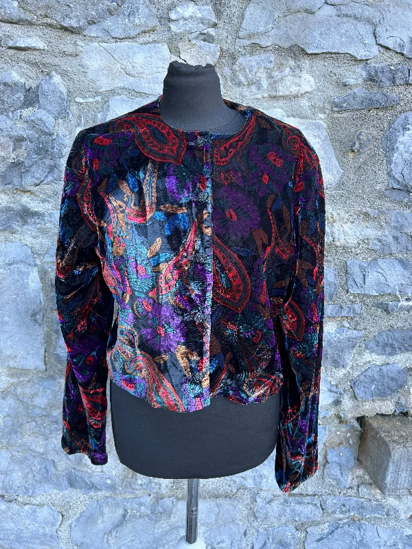 Field Jackets80s floral velour jacket uk 12