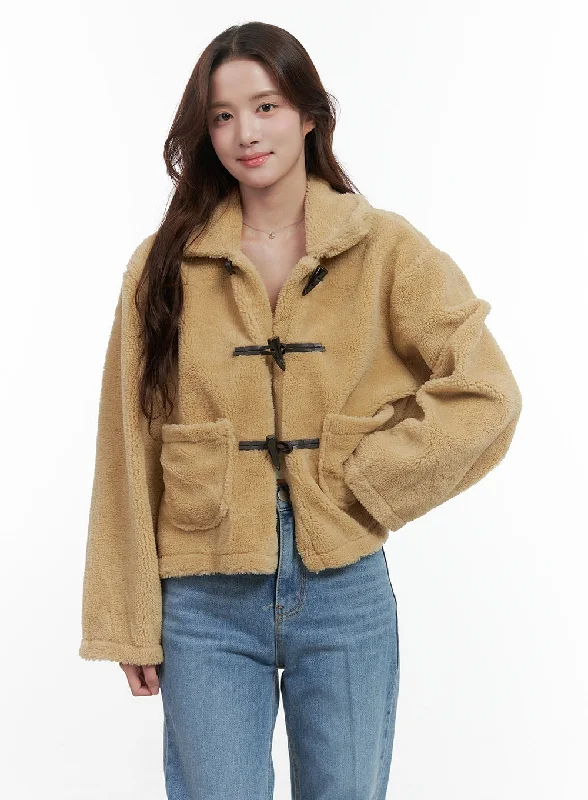 Corduroy JacketsLuxe Pockets Faux Fur Jacket OO421