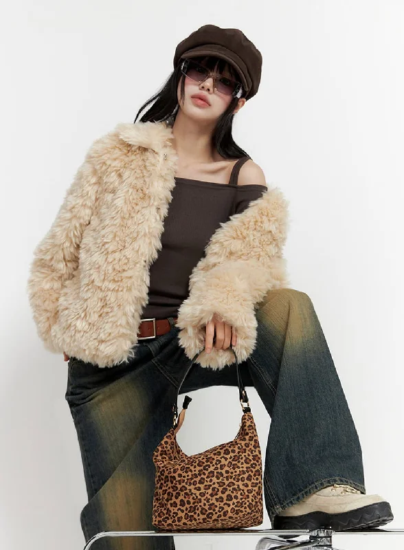 Suede JacketsLuxe Faux Fur Jacket IO430