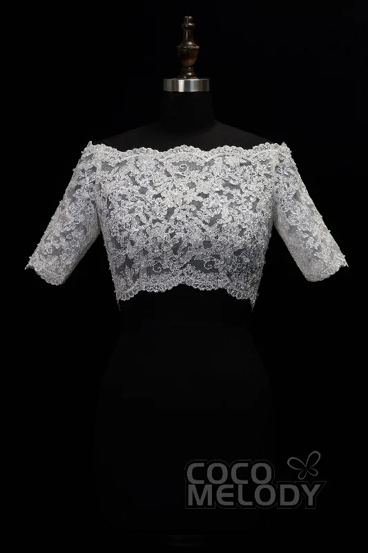 Artist JacketsCharming Ivory Lace Half Sleeve Wedding Wrap CX0015001