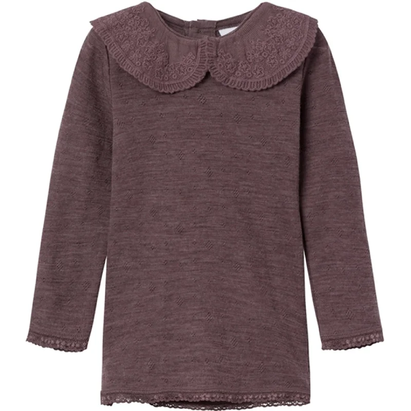 Name it Peppercorn Wang Wool Blouse With CollarGlitter Shirts