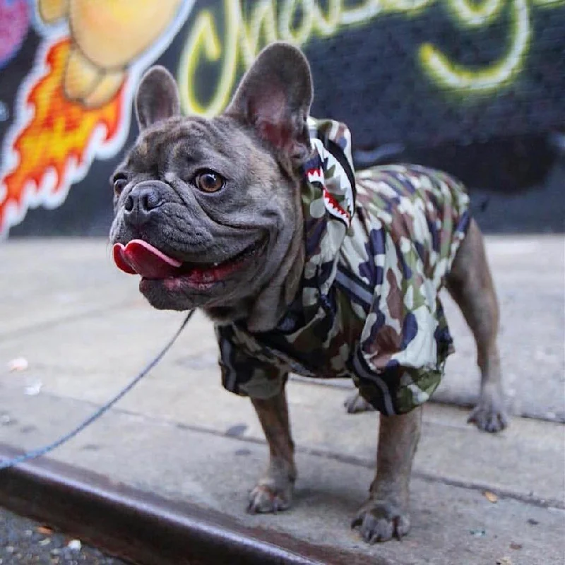 Dog Clothes Adidog Camouflage French Bulldog Pupreme Shirt Dog Camo WindbreakerSheer Shirts