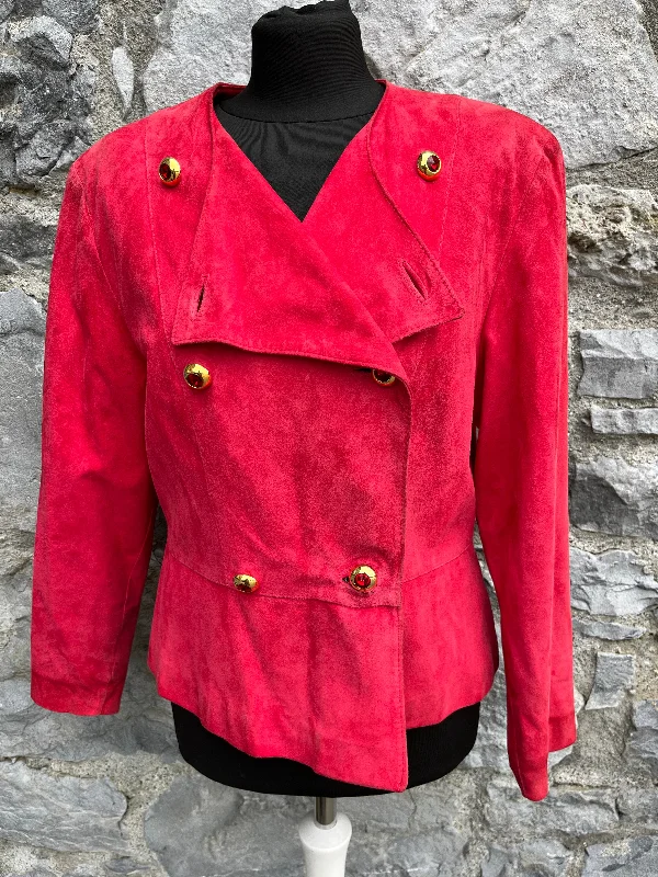 Pea Coats80s red suede jacket uk 10-12