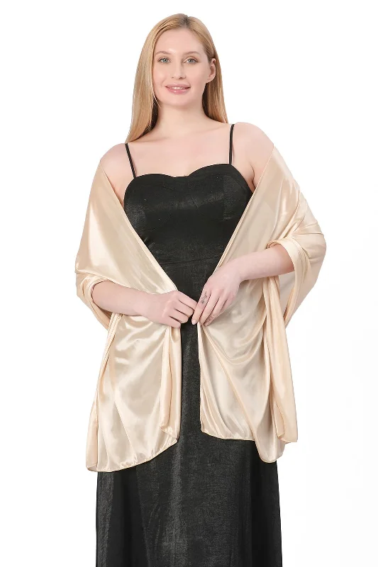 Mesh JacketsElastic Silk like Satin Shawl with CJ0099