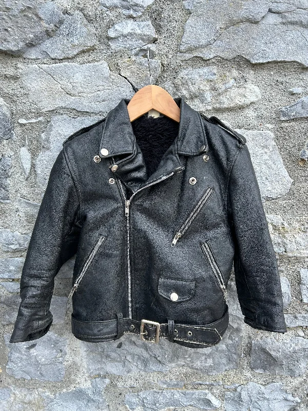 Sheer Jackets90s leather biker jacket   4-5y (104-110cm)