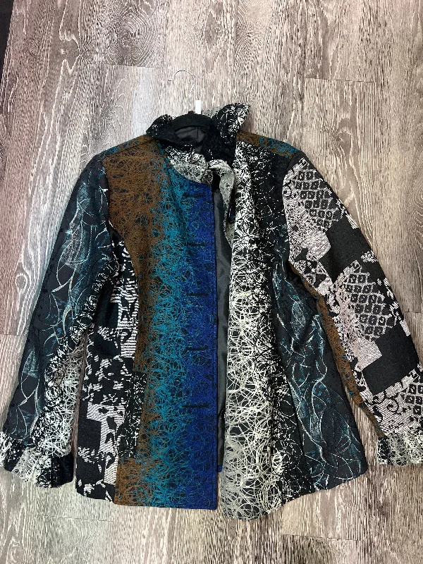 Cultural JacketsLindi Silk Patch/Swirl Button Up Jacket (Size Large)