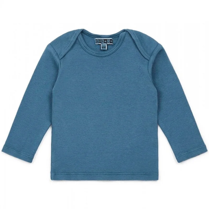 BONTON Blue Tina BlouseMesh Shirts