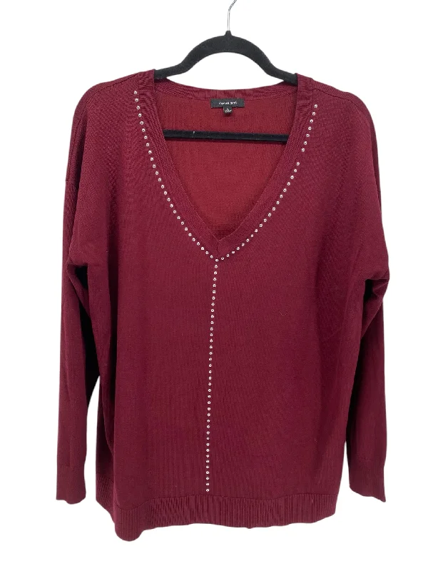 Verve Misses Size Large Burgundy LS BlousePerformance Shirts