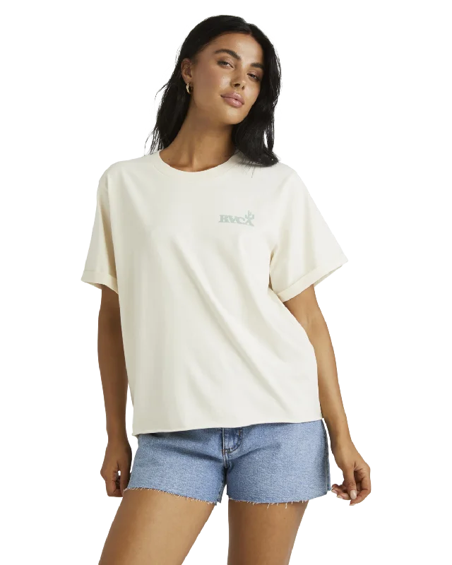 Asymmetrical T-ShirtsOut Back Cuffed T-Shirt in Unbleached