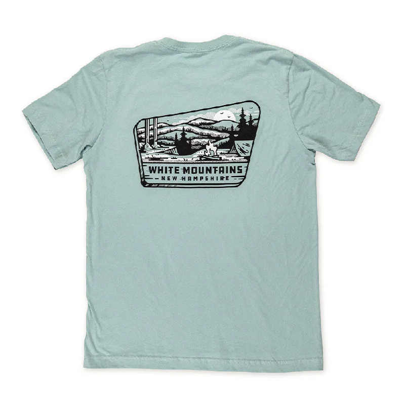 Fleece T-ShirtsWhite Mountains T-Shirt- Smoke Blue