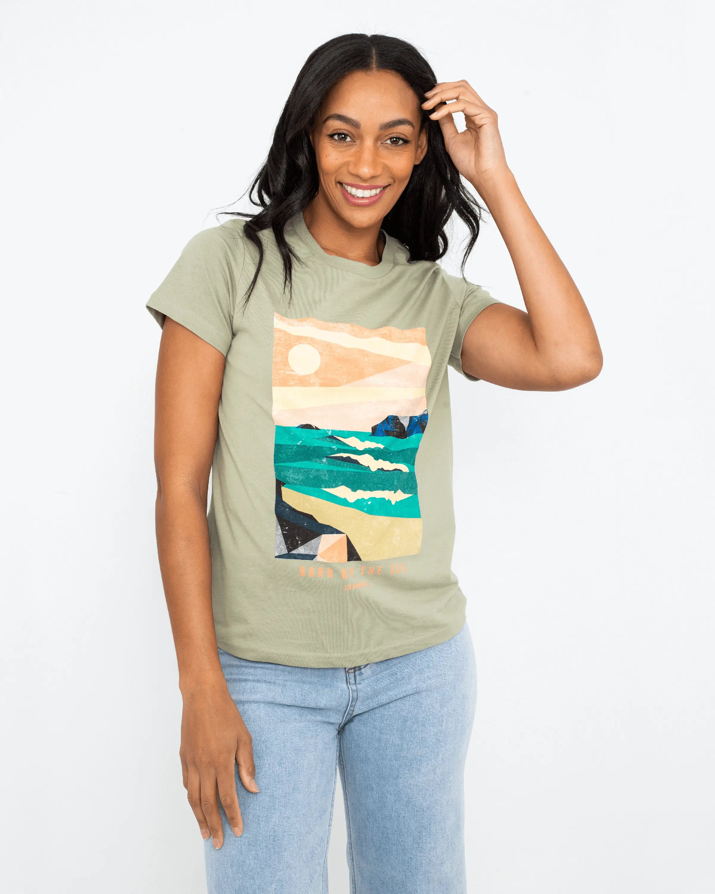 Designer T-ShirtsHeadlands T-Shirt in Pistachio