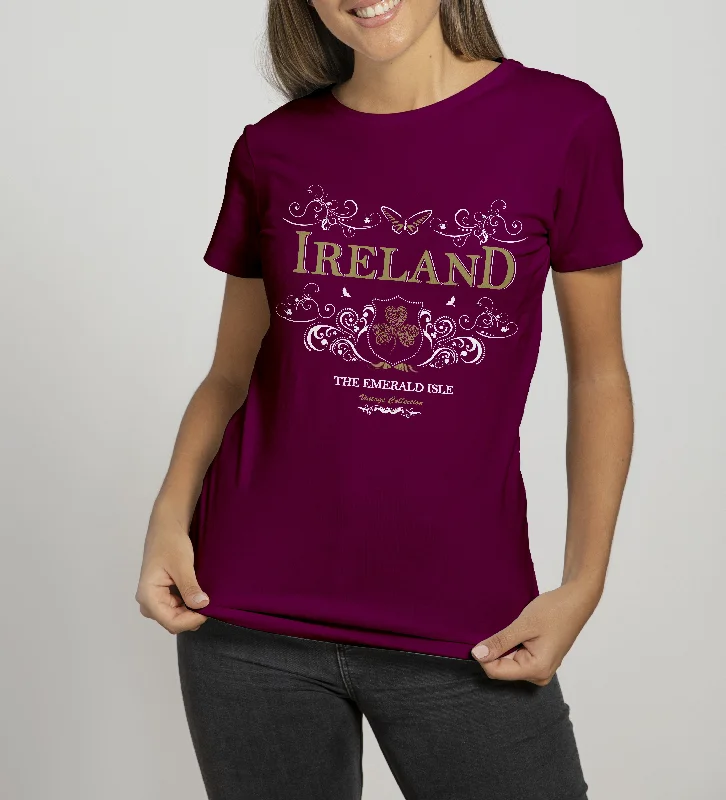 Zippered T-ShirtsIRELAND ORNATE BUTTERFLY