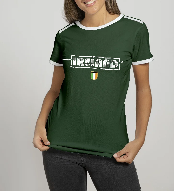 Leather-Paneled T-ShirtsIRELAND BLIPPO SHIELD