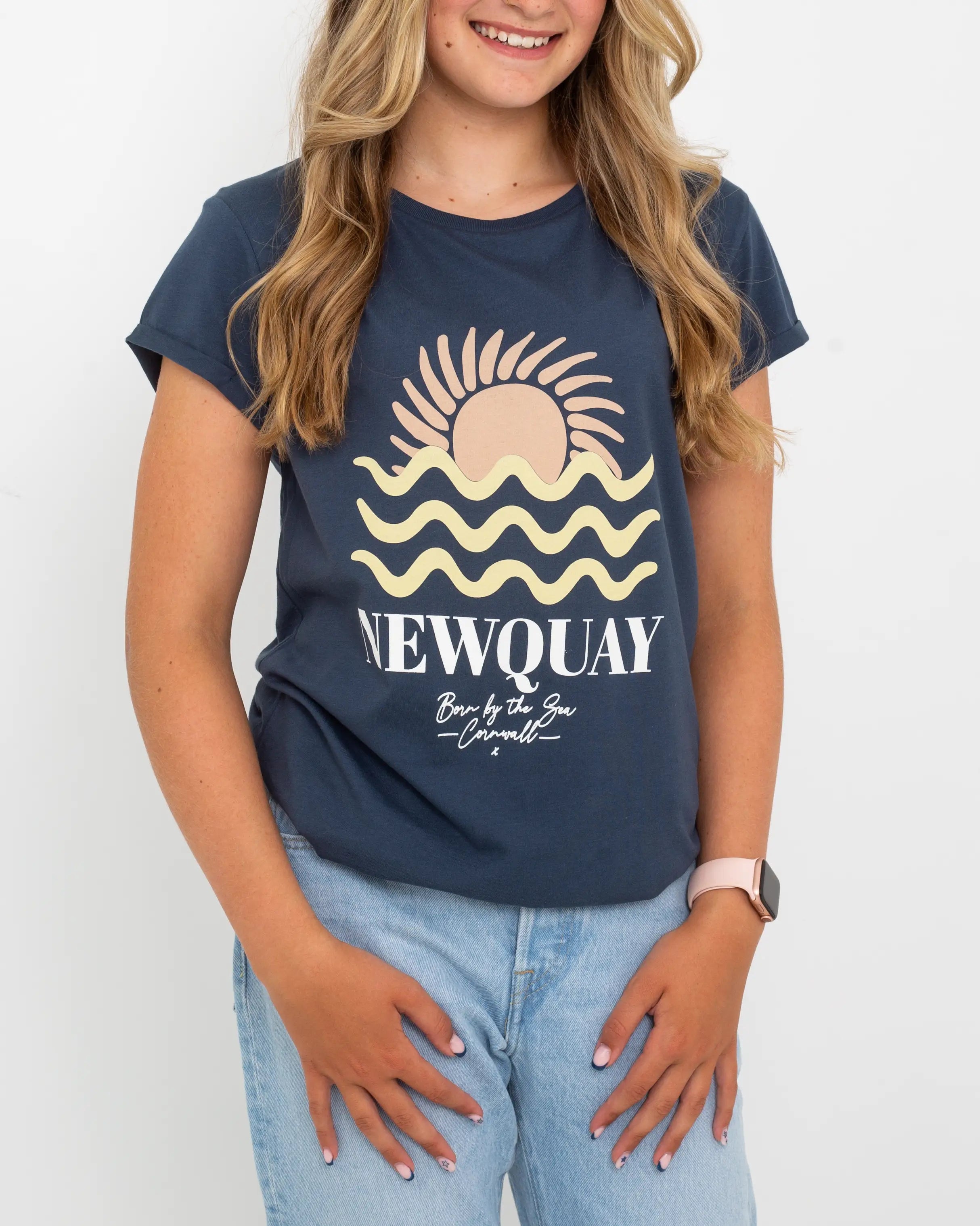 Compression T-ShirtsNewquay T-Shirt in Denim Blue