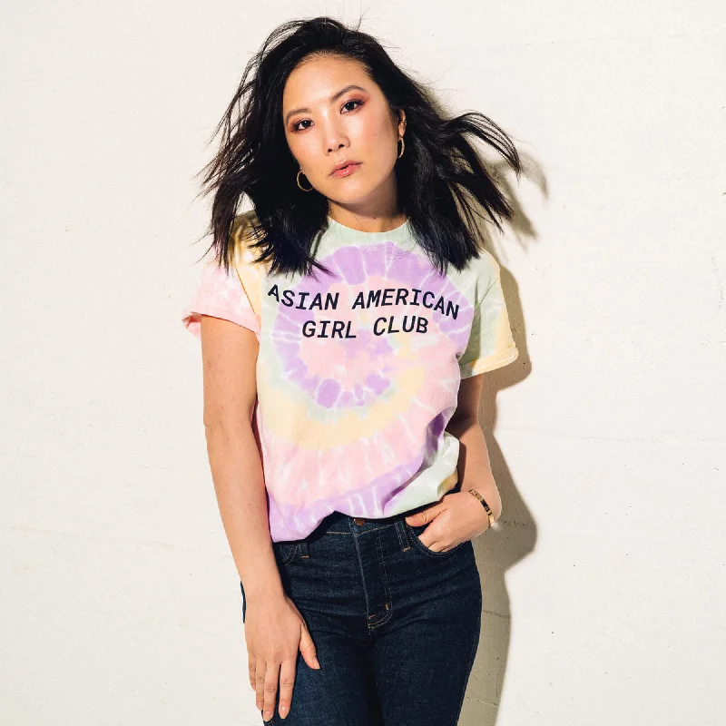 Fringed T-ShirtsAsian American Girl Club Logo Tie-Dye Tee (Unisex)