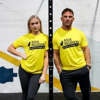 Cropped T-ShirtsRock 2 Recovery Fundraising Wick T-Shirt - Yellow