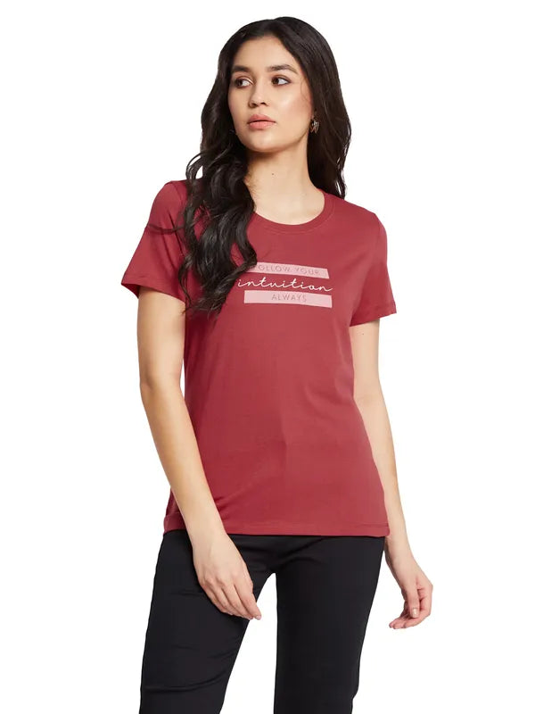 Branded T-ShirtsMettle Women Typography Printed T-Shirt