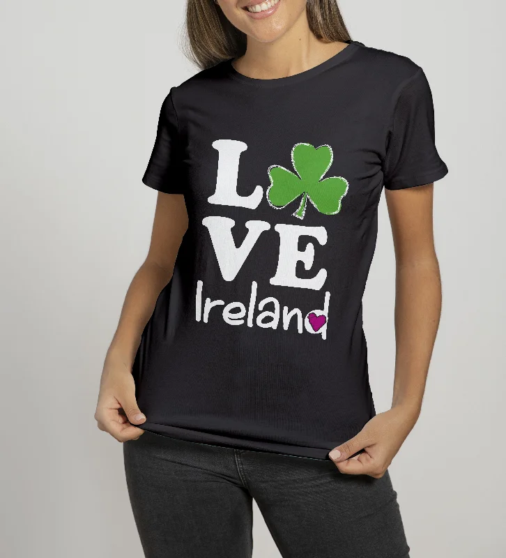 Asymmetrical T-ShirtsLOVE IRELAND GLITTER