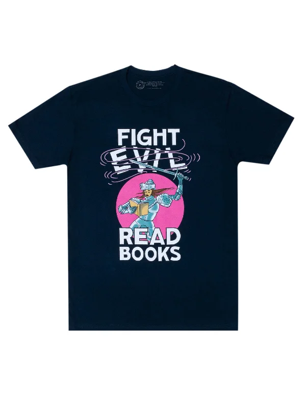 Hiking T-ShirtsFight Evil, Read Books Unisex T-Shirt (2021)