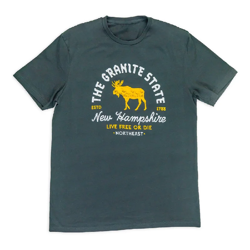 Colorblock T-ShirtsGranite Moose T-shirt Forest