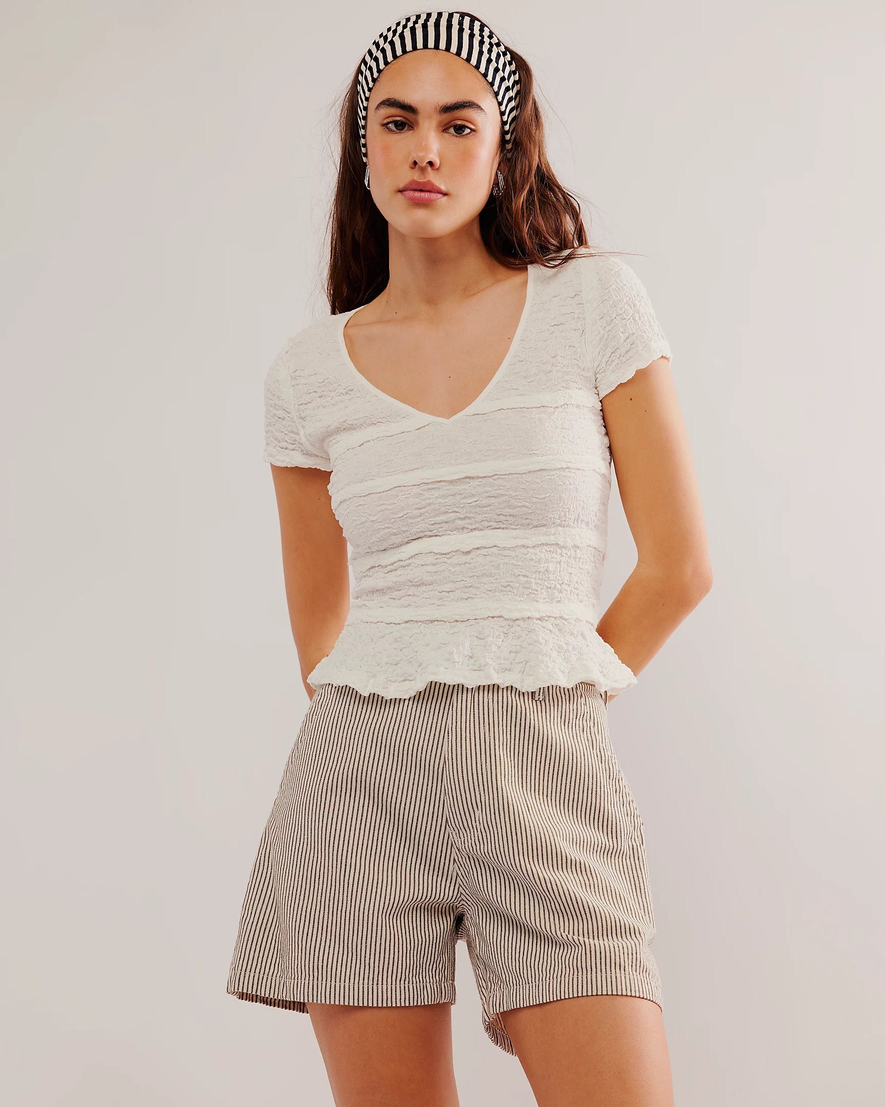 Cropped T-ShirtsKrystal T-Shirt in Ivory