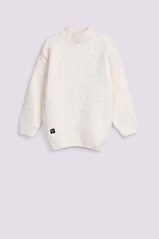 BOYS MOCK NECK SWEATERStudded Knit Tops