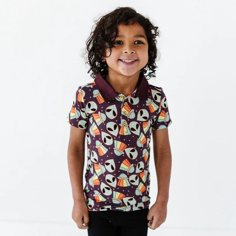 Kids’ polo shirtCosmic in Peace Bamboo Polo