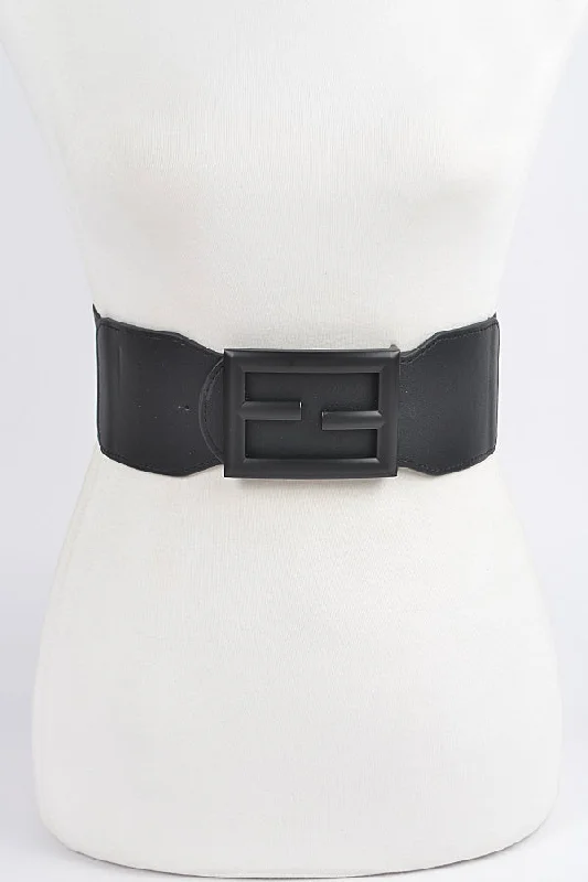 Final Sale Plus Size Black Belt with Black BuckleLarge women's cropped tops