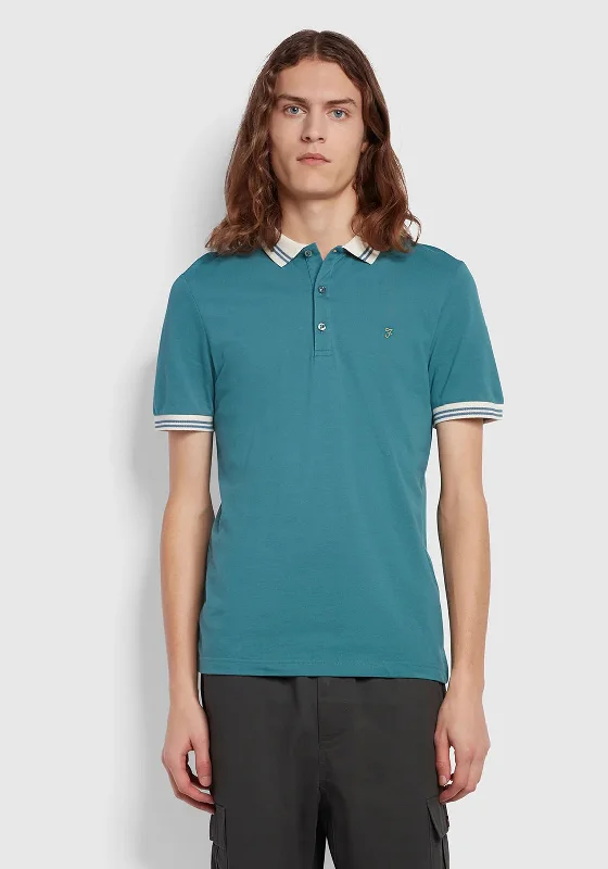 UV-protection polo shirtFarah Stanton Polo Shirt, Ocean