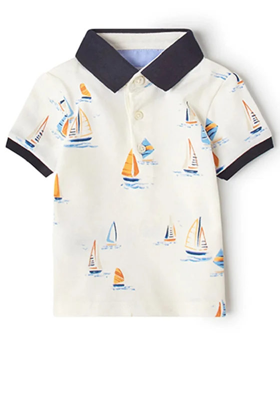 Dark polo shirtMayoral Baby Boys Sailing Print Polo Shirt, White