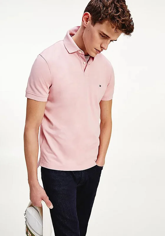 Striped polo shirtTommy Hilfiger Organic 1985 Polo Shirt, Glacier Pink