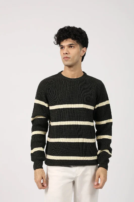 STRIPED SWEATERBranded Knit Tops