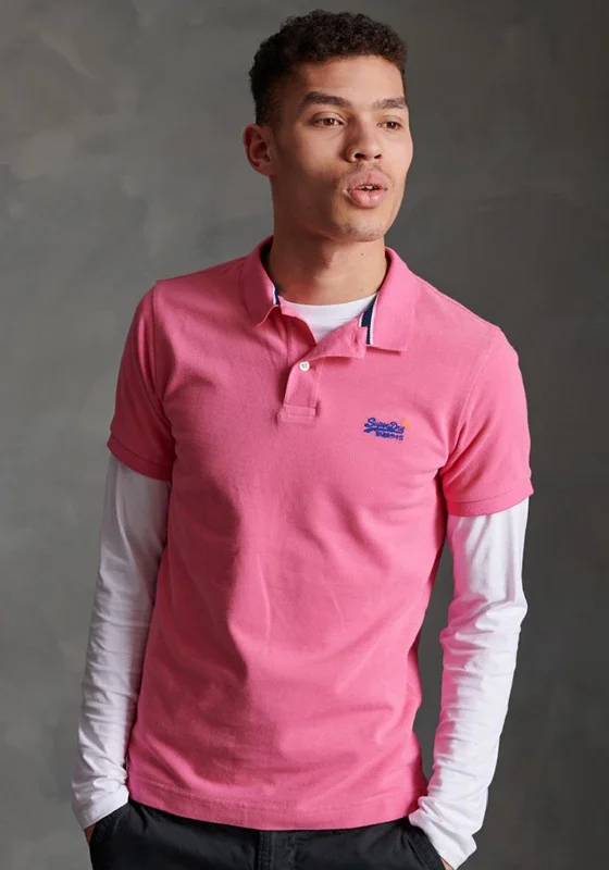 Work polo shirtSuperdry Classic Pique Polo Shirt, Pink