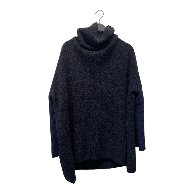 ISSEY MIYAKE/Heavy Sweater/Wool/BLK/Knit SweaterLace Knit Tops