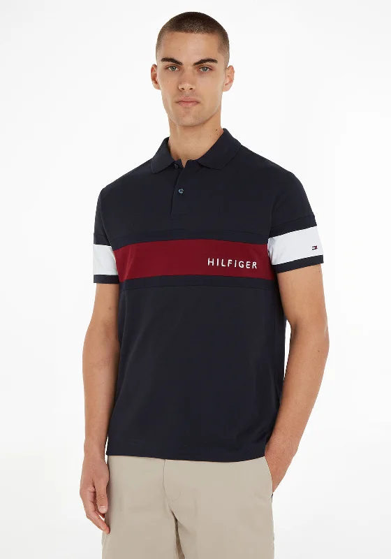 Branded polo shirtTommy Hilfiger Colourblock Polo Shirt, Desert Sky