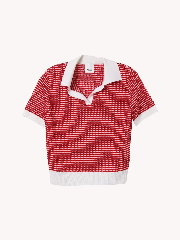 POLO SWEATERPolyester Knit Tops