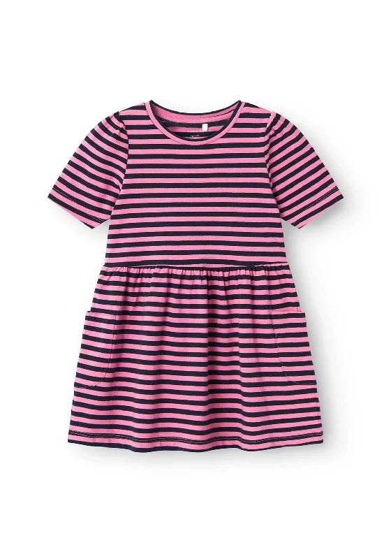 Name It Mini Girl Fida Short Sleeve Dress, Wild Orchid