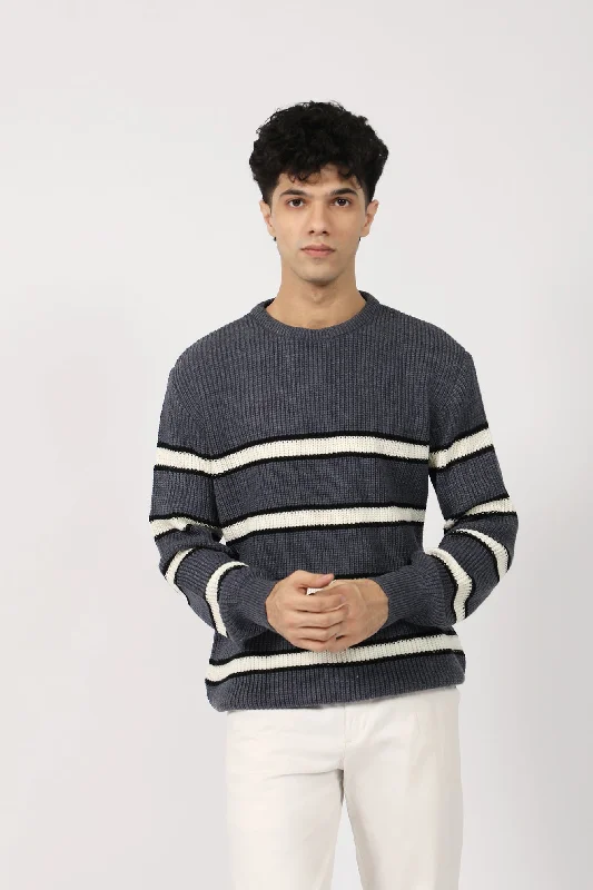 STRIPER SWEATERHigh-Fashion Knit Tops