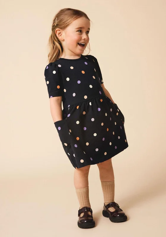 Name It Mini Girl Fida Short Sleeve Dress, Dark Sapphire