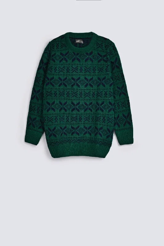 BOYS JACQUARD SWEATERTasseled Knit Tops