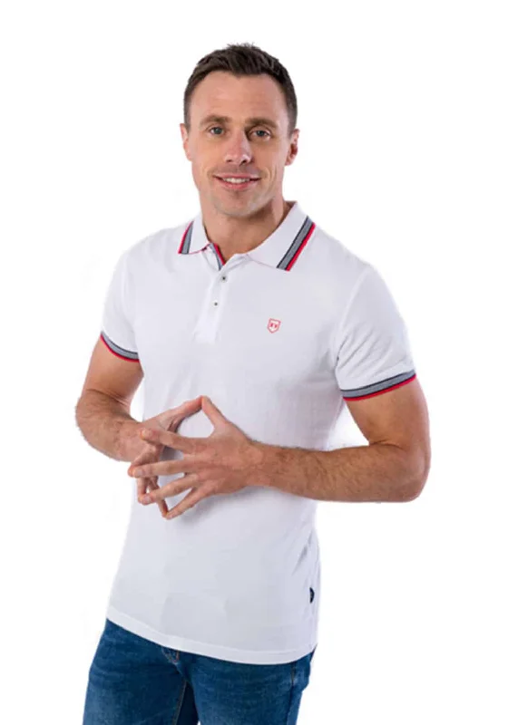 Men’s polo shirtXV Kings by Tommy Bowe Moray Polo Shirt, Ice Mix