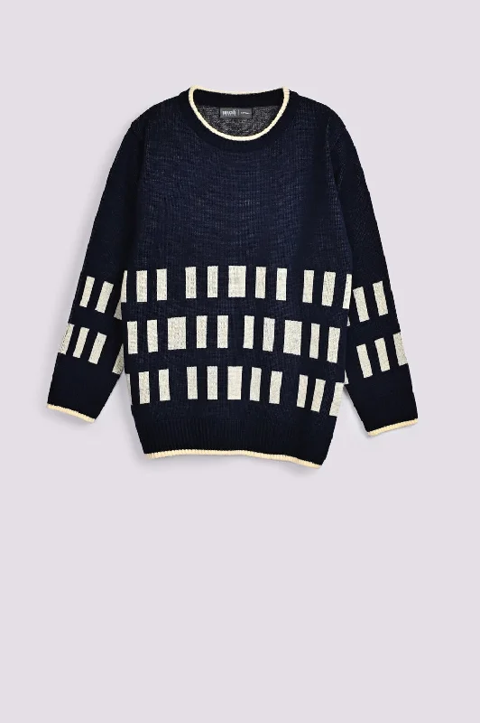 BOYS JACQUARD SWEATERBeaded Knit Tops