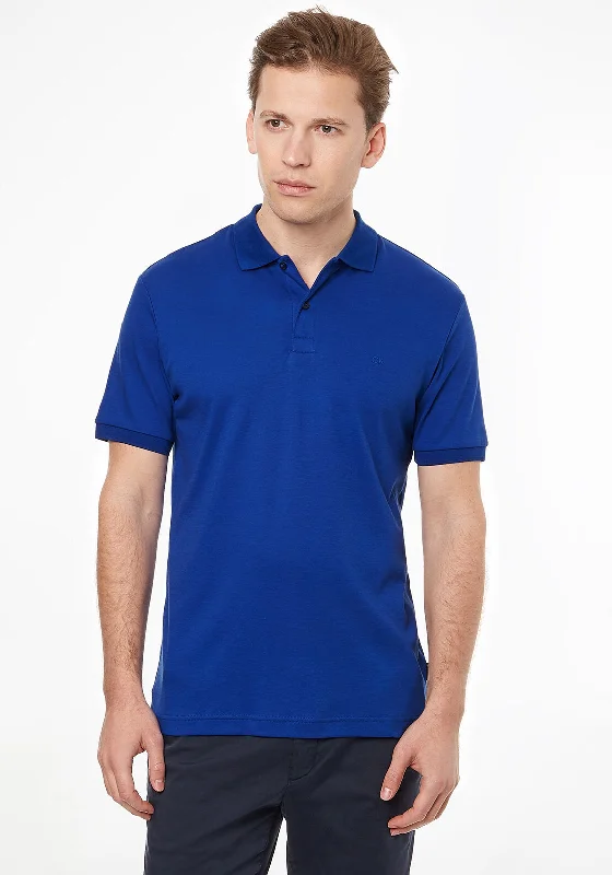 Stretch polo shirtCalvin Klein Liquid Touch Polo Shirt, Mid Azure Blue