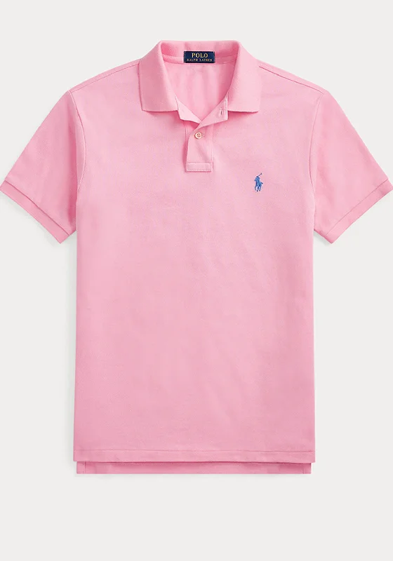 Button-up polo shirtRalph Lauren Mens Classic Slim Polo Shirt, Pink