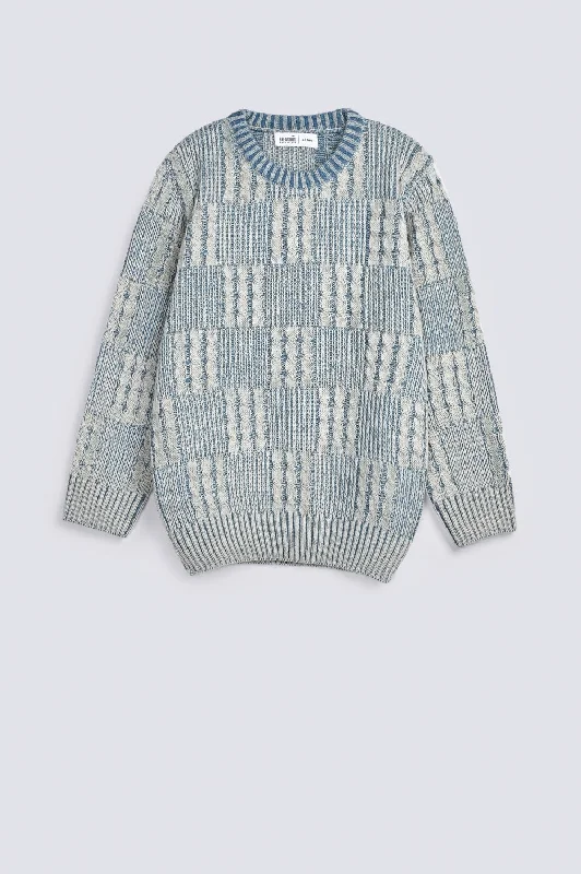 BOYS MELANGE CABLE KNIT SWEATEROutdoor Knit Tops