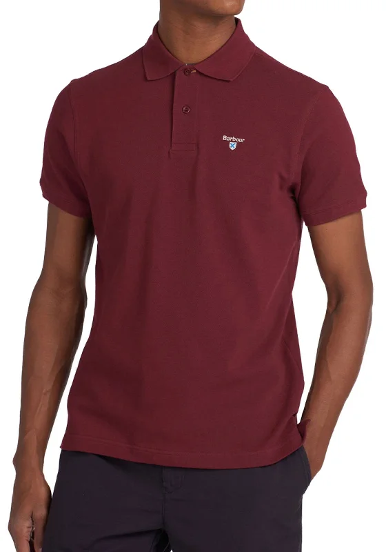 Longline polo shirtBarbour Tartan Pique Polo T-Shirt, Wine